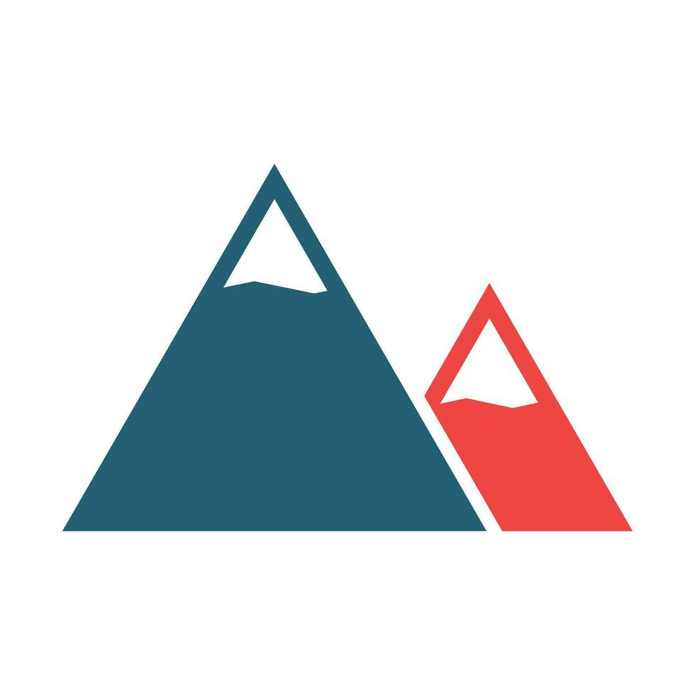 Mountain Glyph Two Color Icon For Personal And Commercial Use. vector