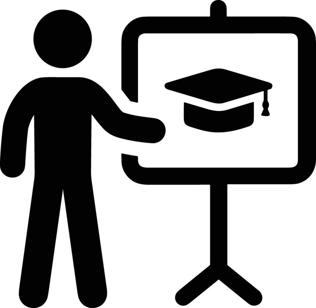 profesor icono símbolo vector imagen. ilustración de el formación negocio colegio salón de clases icono diseño imagen.