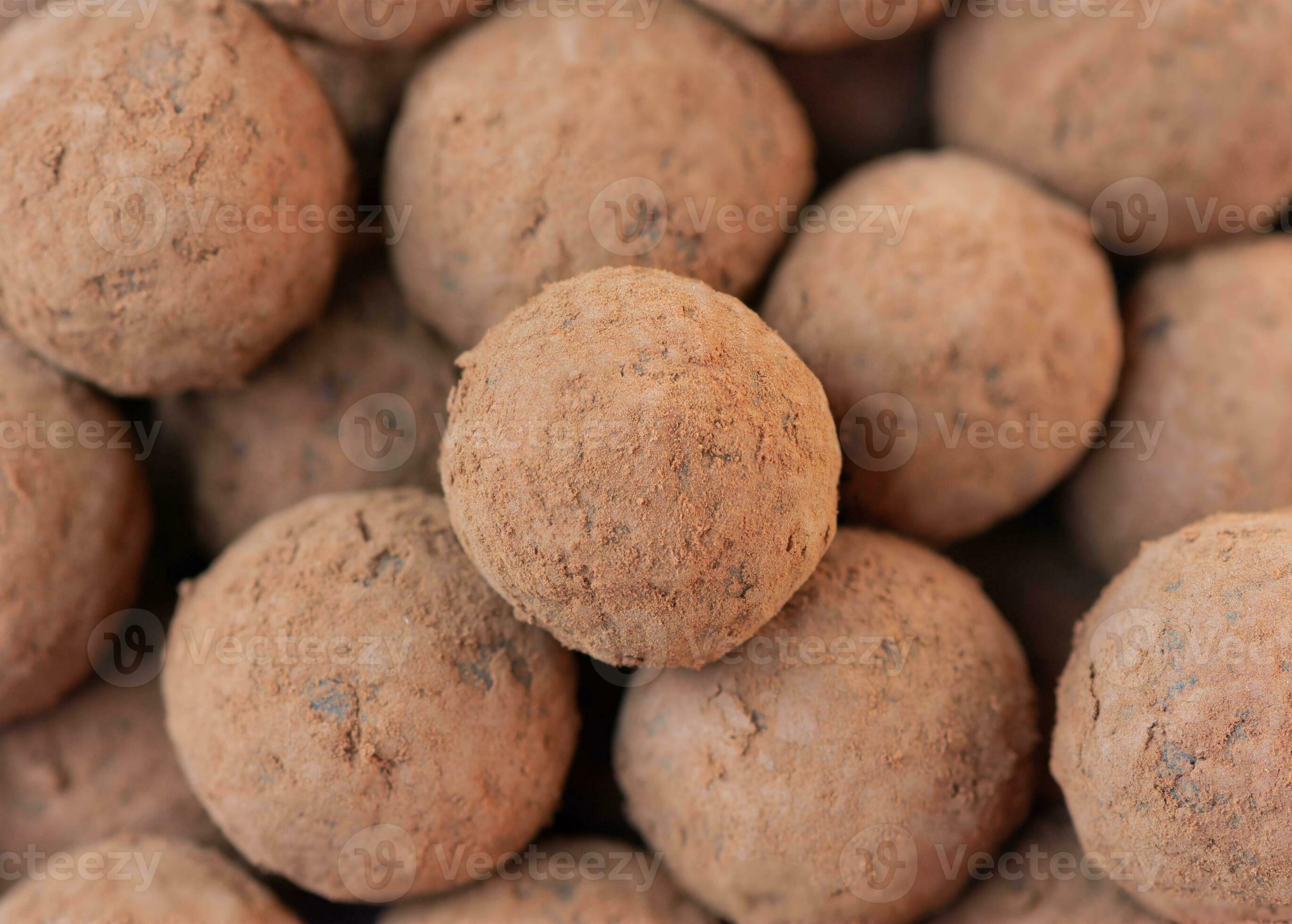 Desserts Made Of Chocolate Coated With Cocoa Powder A Sphere Several desserts-made-of-chocolate-coated-with-cocoa-powder-a-sphere-several