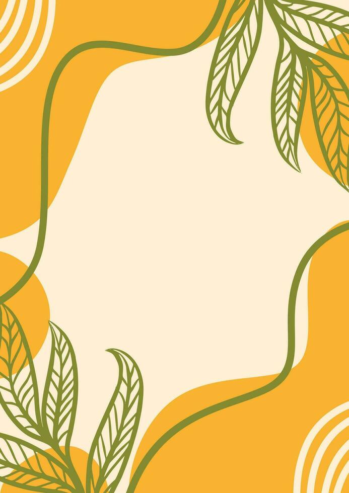 autumn abstract shape background for banner, fall season web theme vector