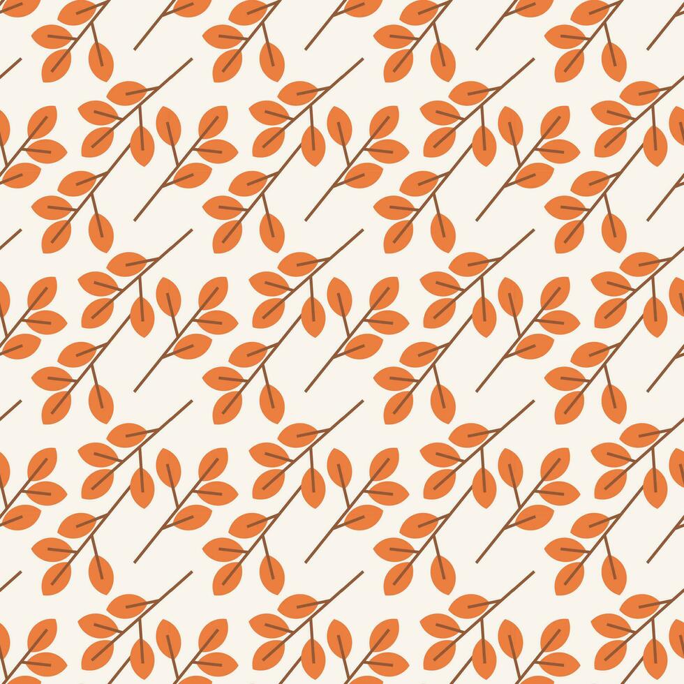 leaves pattern fall season background vector