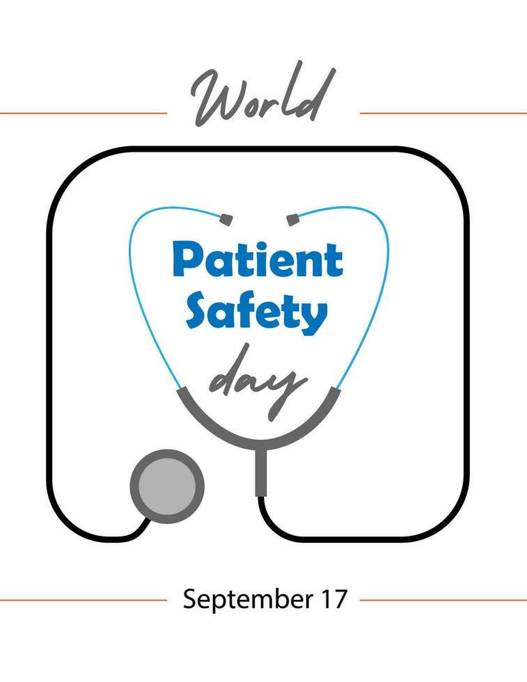 World Patient Safety Day banner or poster. vector illustration