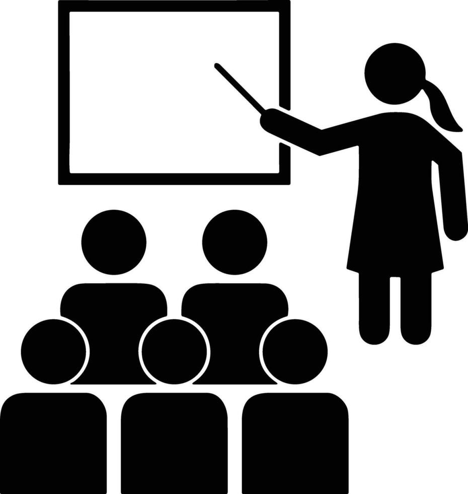 Teacher icon symbol vector image. Illustration of the training business school classroom icon design image