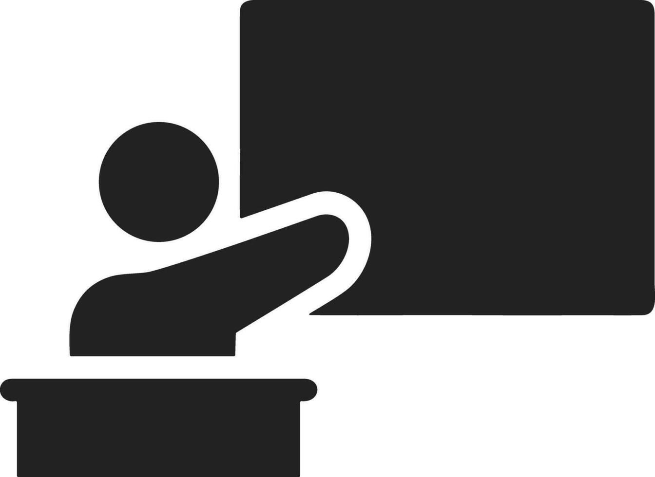 Teacher icon symbol vector image. Illustration of the training business school classroom icon design image.