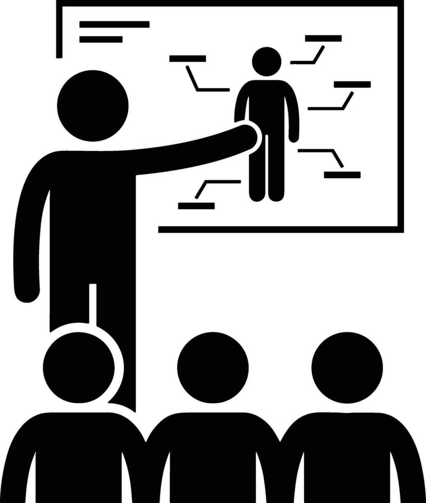 Teacher icon symbol vector image. Illustration of the training business school classroom icon design image.