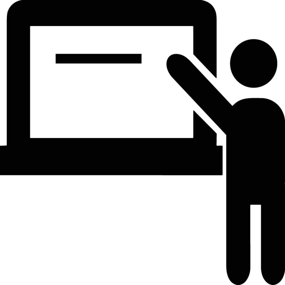 Teacher icon symbol vector image. Illustration of the training business school classroom icon design image