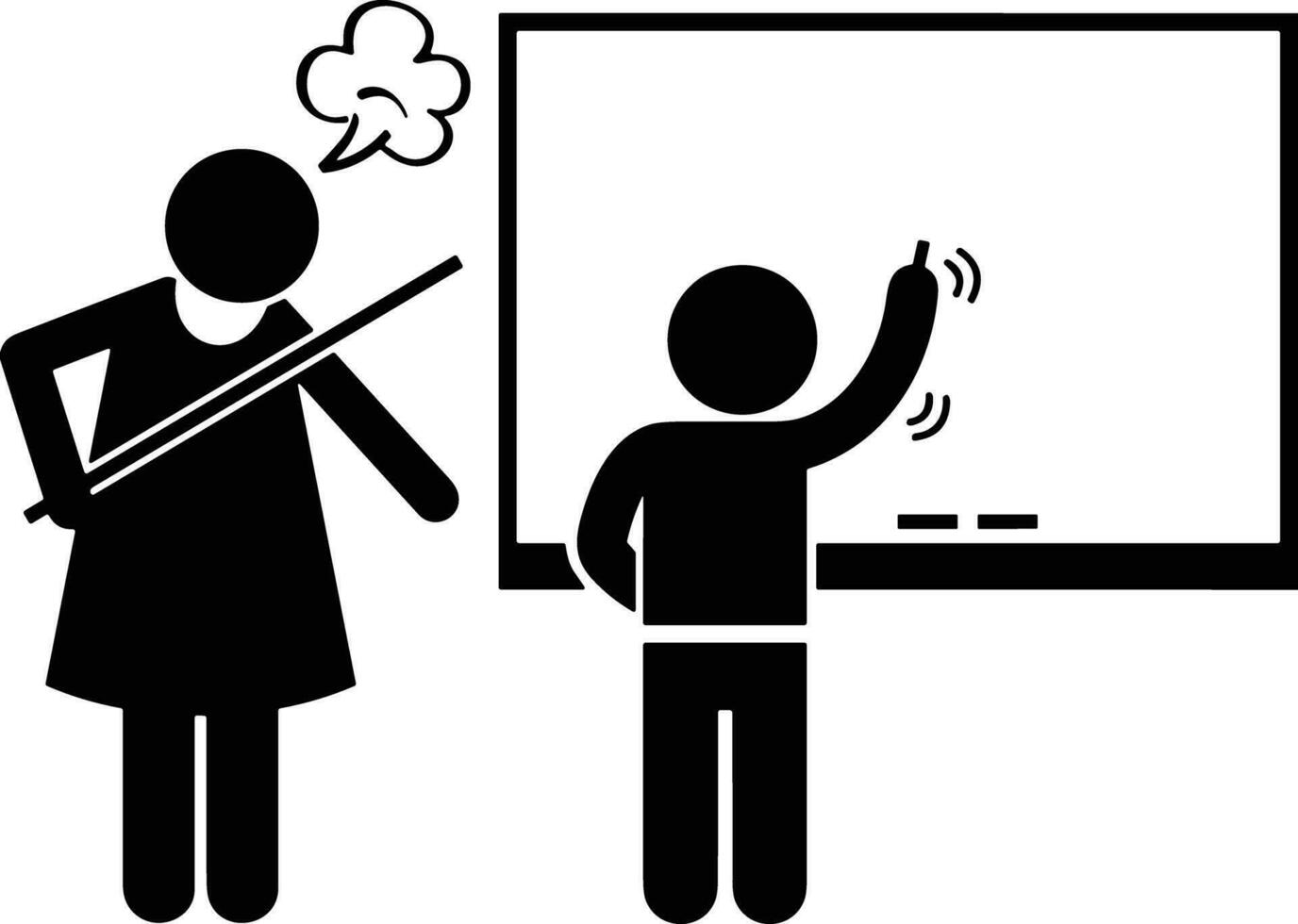 Teacher icon symbol vector image. Illustration of the training business school classroom icon design image