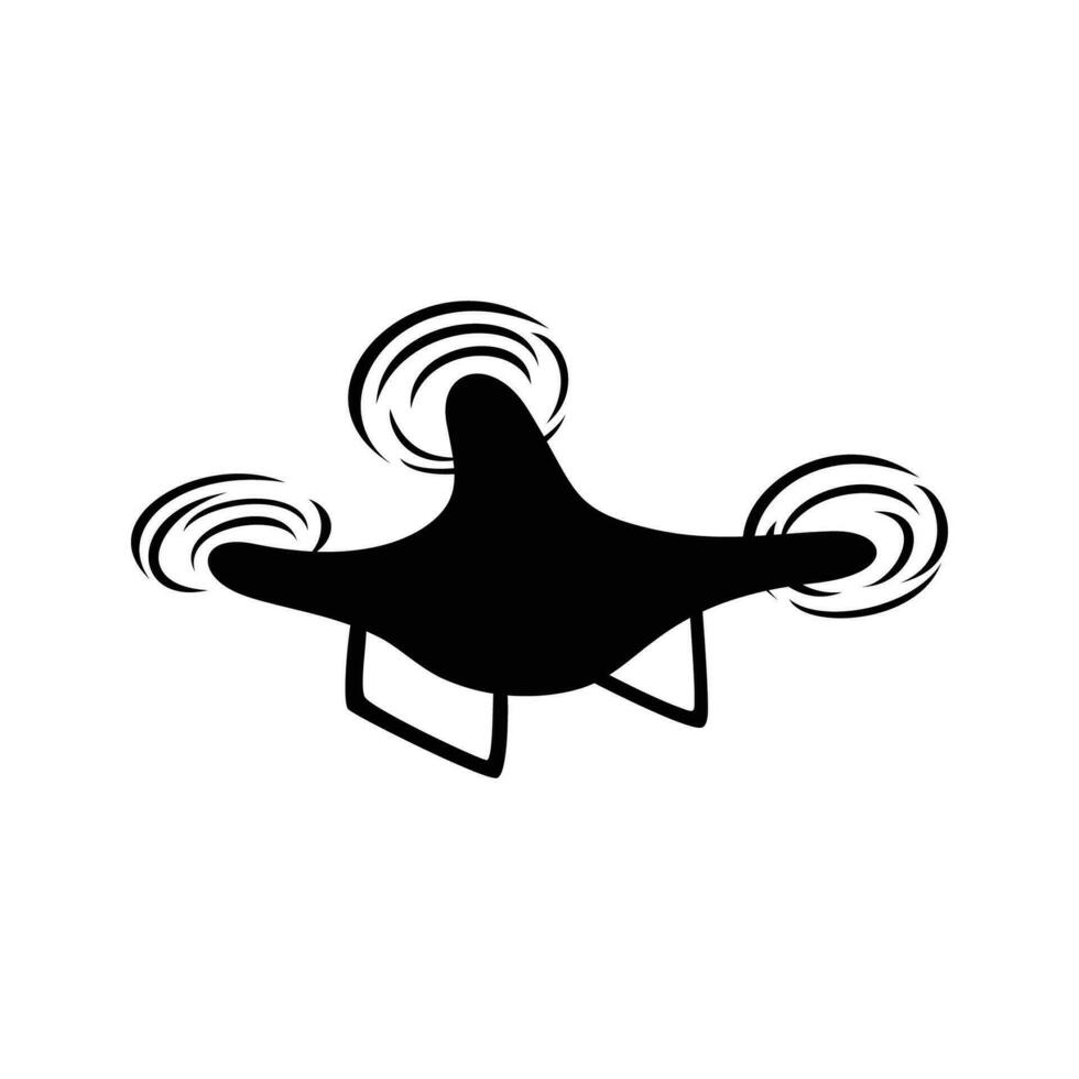 drone silhouette design. helicopter sign and symbol. vector
