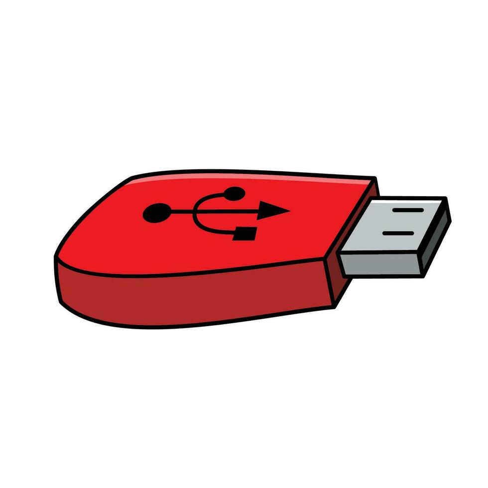 USB flash drive design illustration. removable memory device sign and symbol. vector