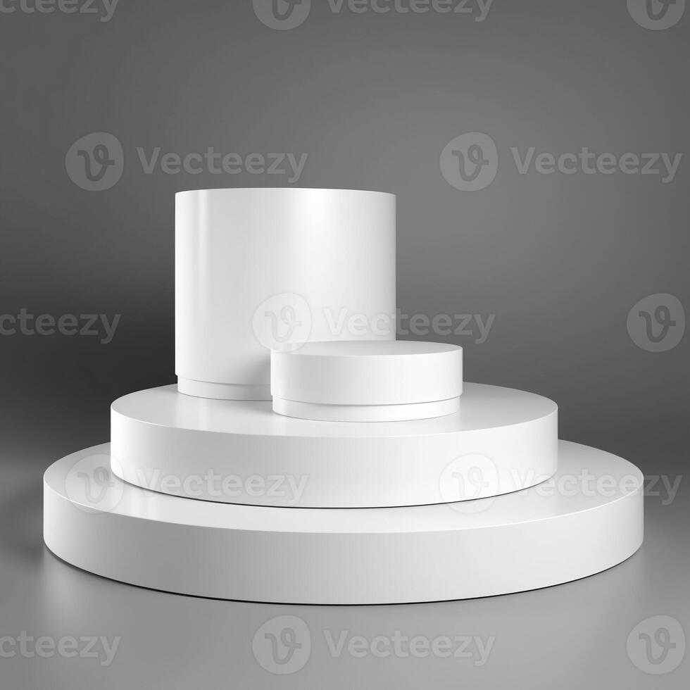 White round podium for product advertising. photo