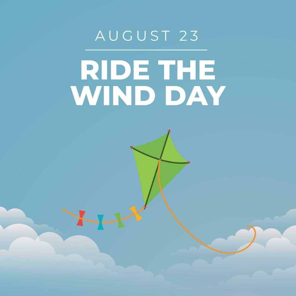 vector graphic of National Ride The Wind Day good for National Ride The
