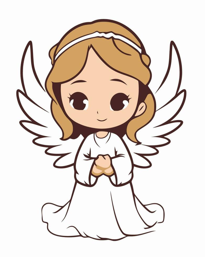 cute little angel vector illustration