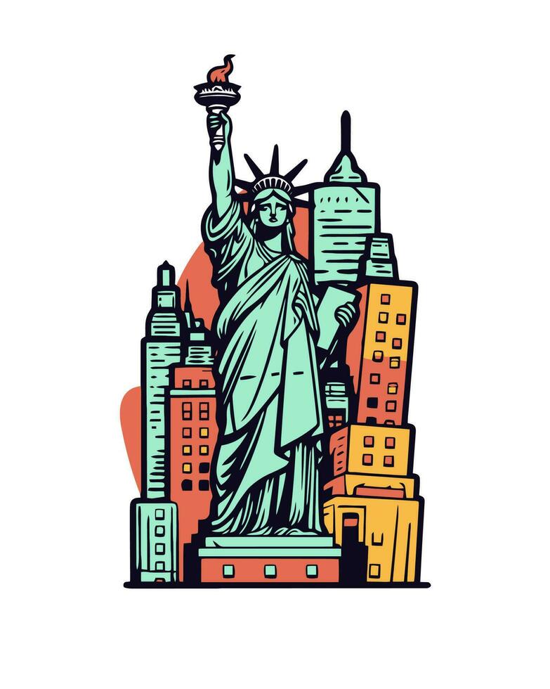 Statue of liberty vector