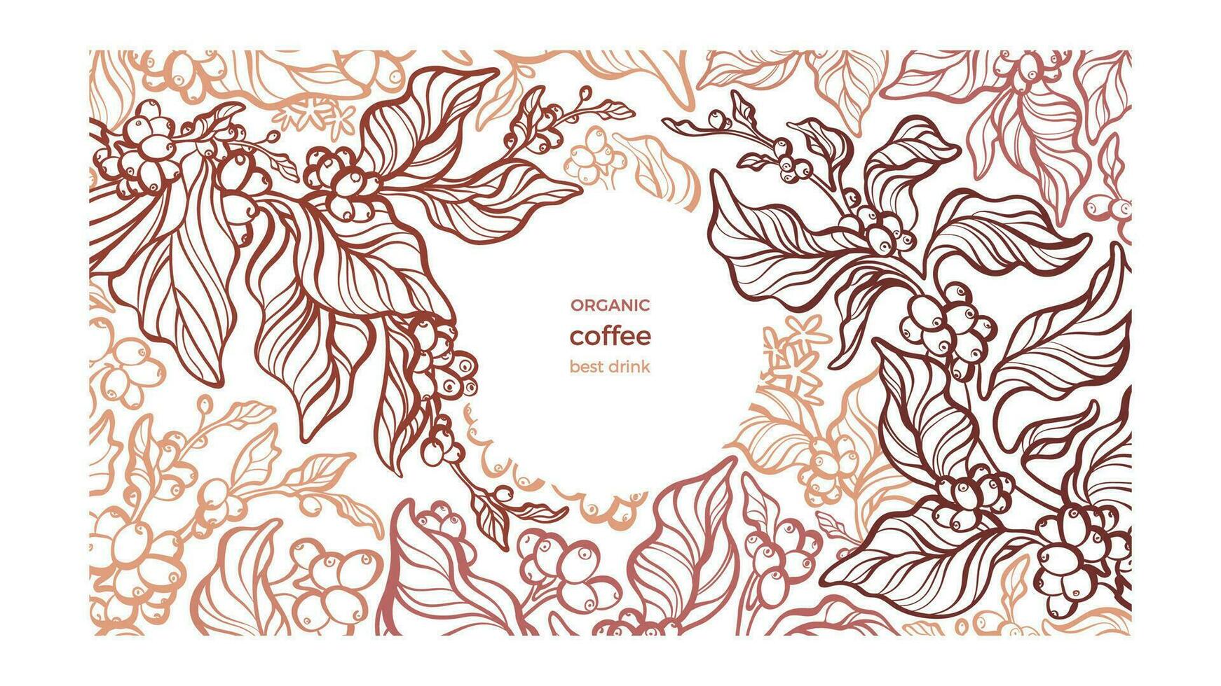 café modelo. gráfico plantación, rama, frijol vector