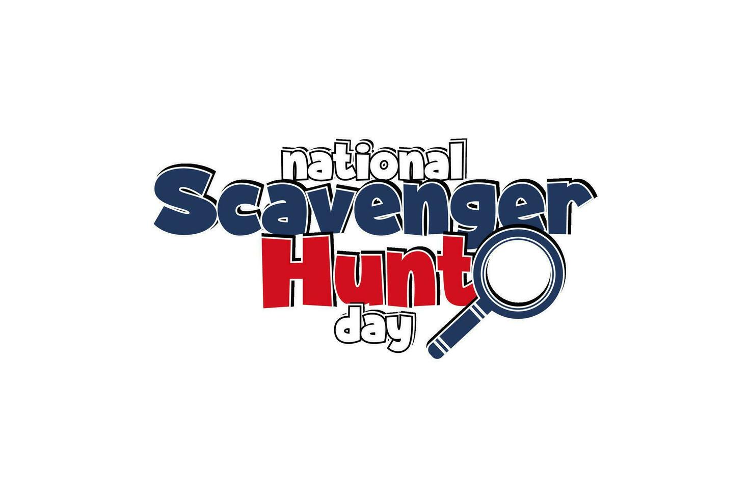 Scavenger Hunt Day, Holiday concept. Template for background, banner, card, poster, t-shirt with text inscription vector