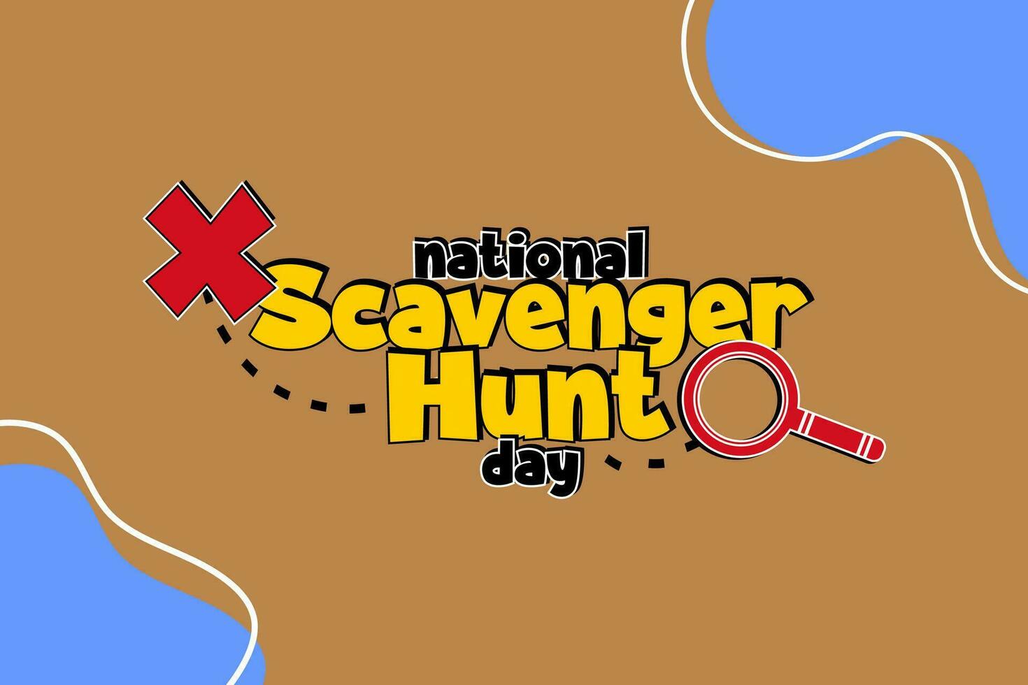 Scavenger Hunt Day, Holiday concept. Template for background, banner, card, poster, t-shirt with text inscription vector