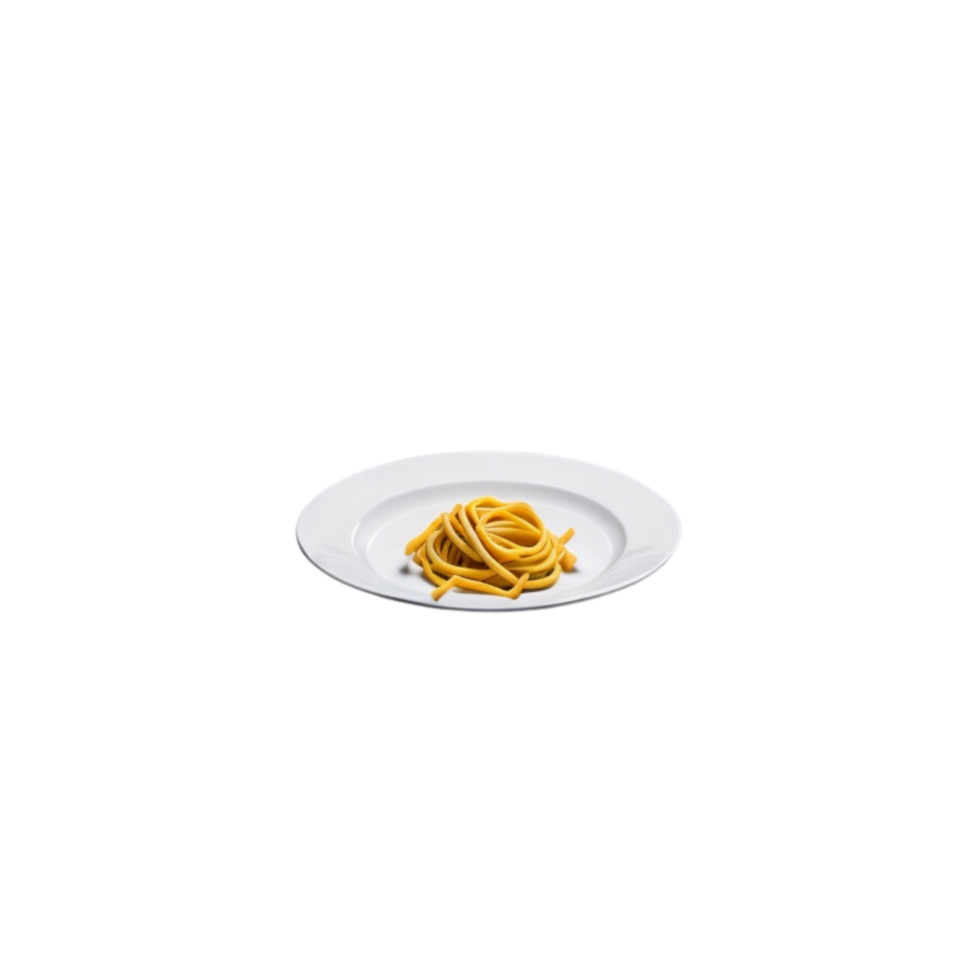 Isolated Spaghetti on White round food plate clipart, Spaghetti Platter, Dish plate, Spaghetti  on White Serving plate, Spaghetti on White Dinner Lunch plate, Spaghetti  on Meal plate clipart isolated png