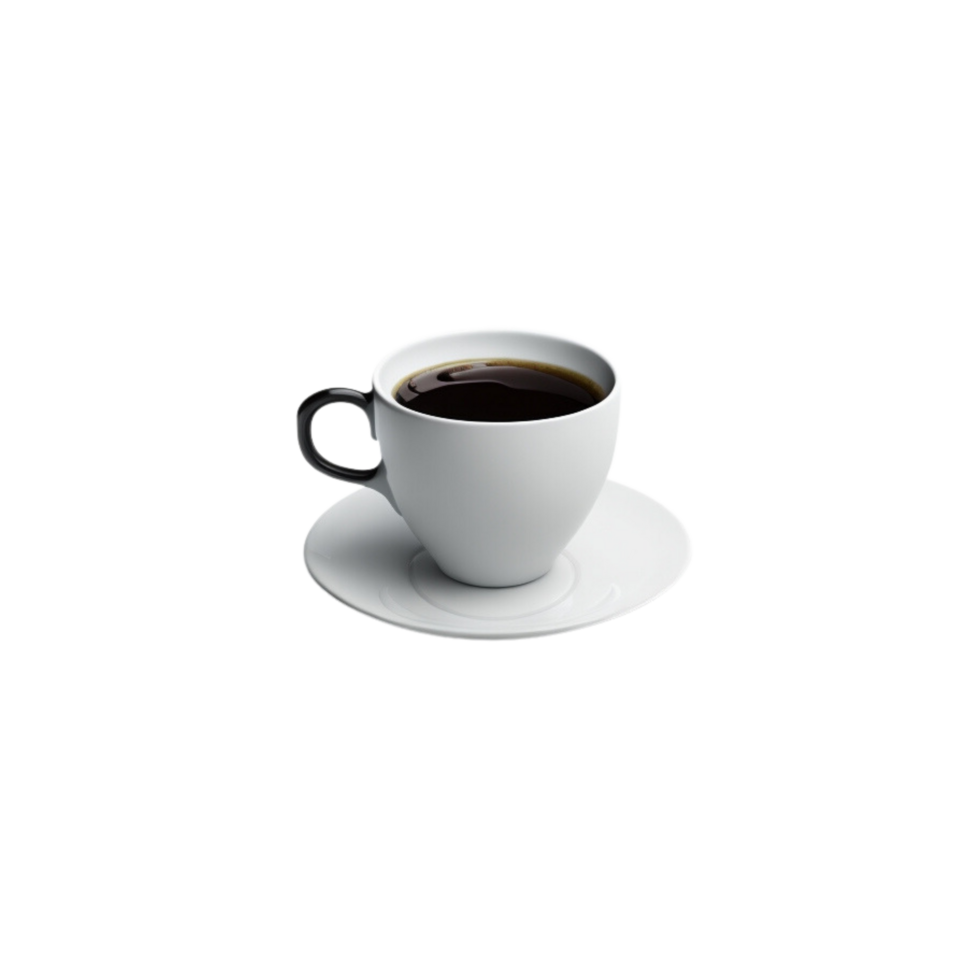 geïsoleerd bevroren americano koffie Aan de wit kop clip art Aan transparant achtergrond, koffie beker, verfrissend aromatisch gebrouwen koffie kop geïsoleerd clip art vrij png, geïsoleerd wit koffie kop png