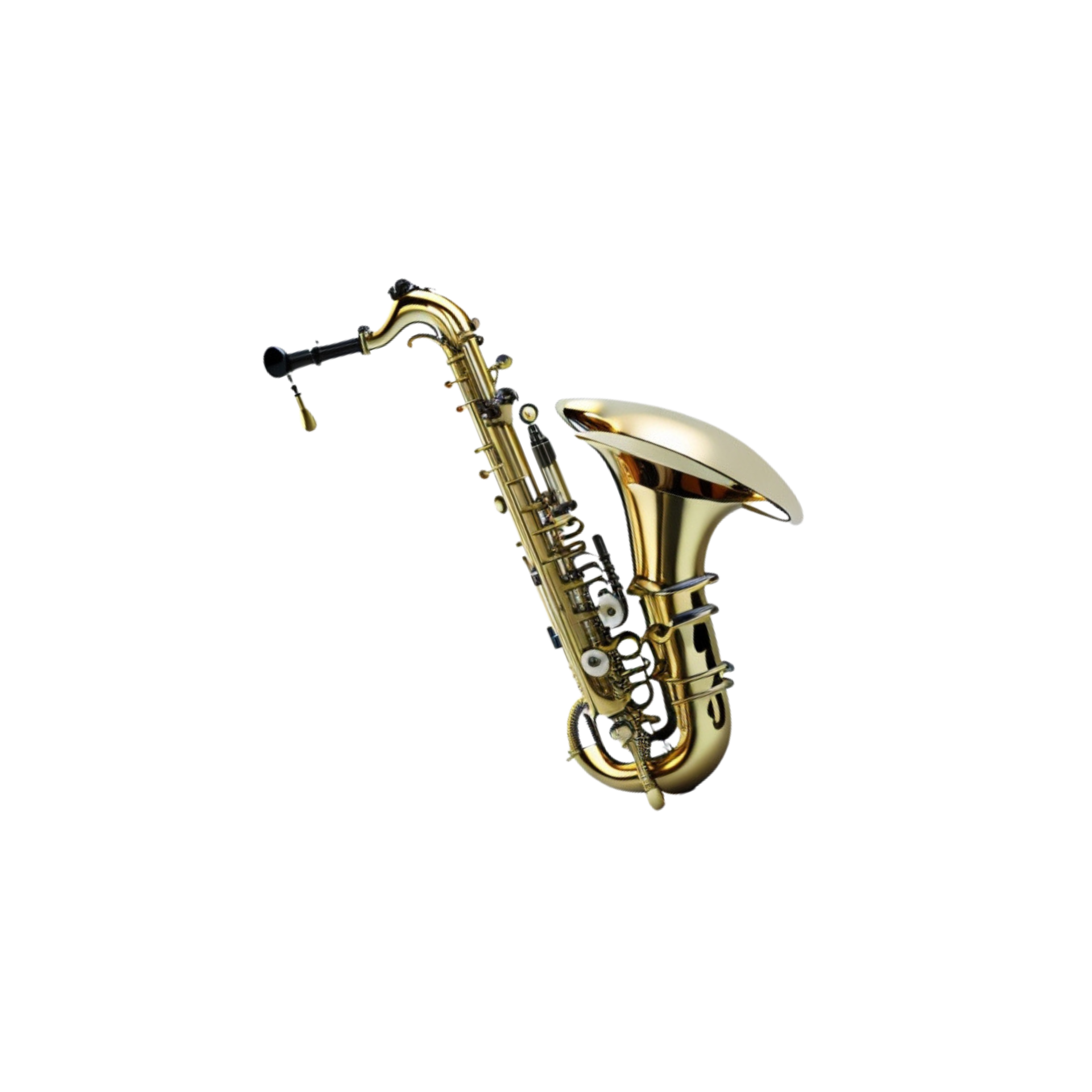 Saxophone Musical instrument clipart on transparent background