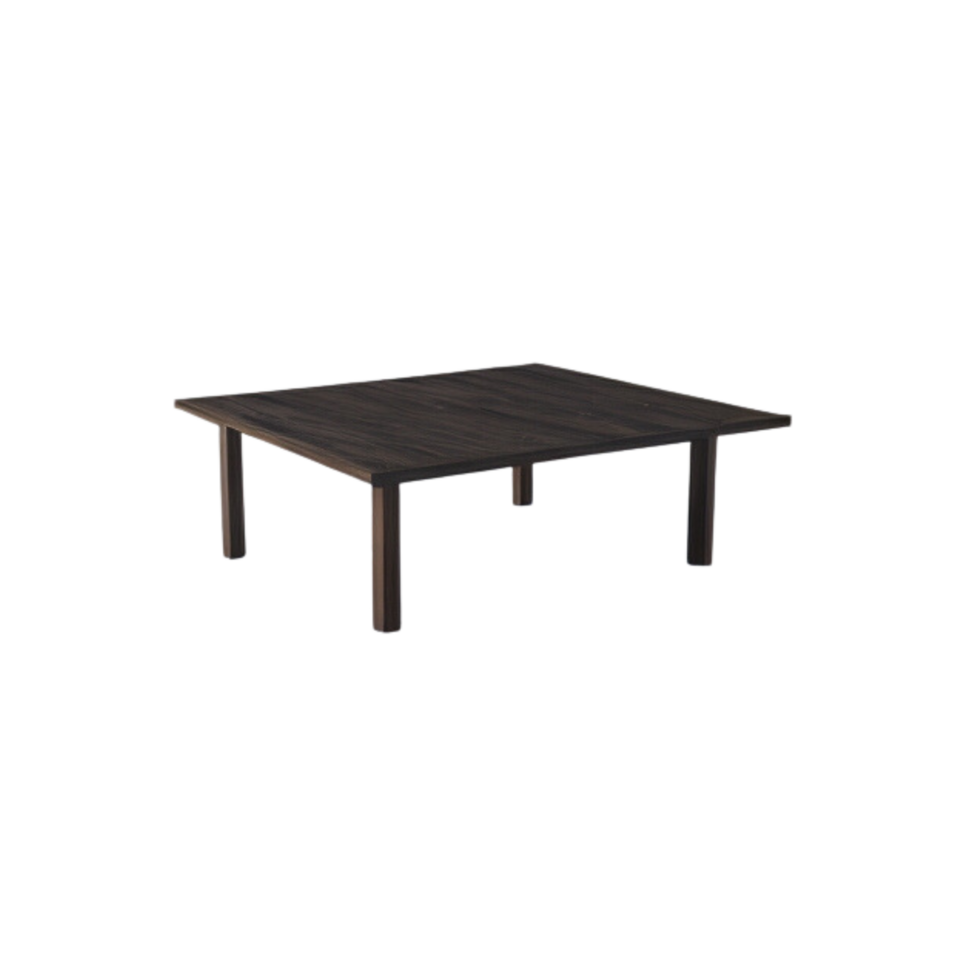 minimalistisch modern leven kamer houten bureau clip art Aan transparant achtergrond, geïsoleerd houten schrijven tafel, leven kamer meubilair decor, patio tafel, studie tafel, geïsoleerd koffie tafel clip art png