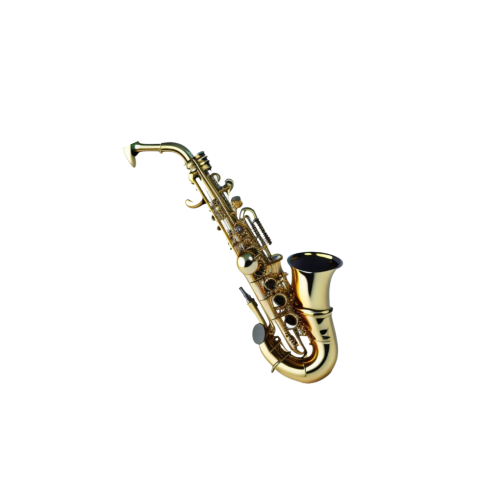 Saxophone Musical instrument clipart on transparent background, Acoustic brass musical instruments, Saxophone classical and jazz Musical instrument, marching bands musical Instrument clipart png