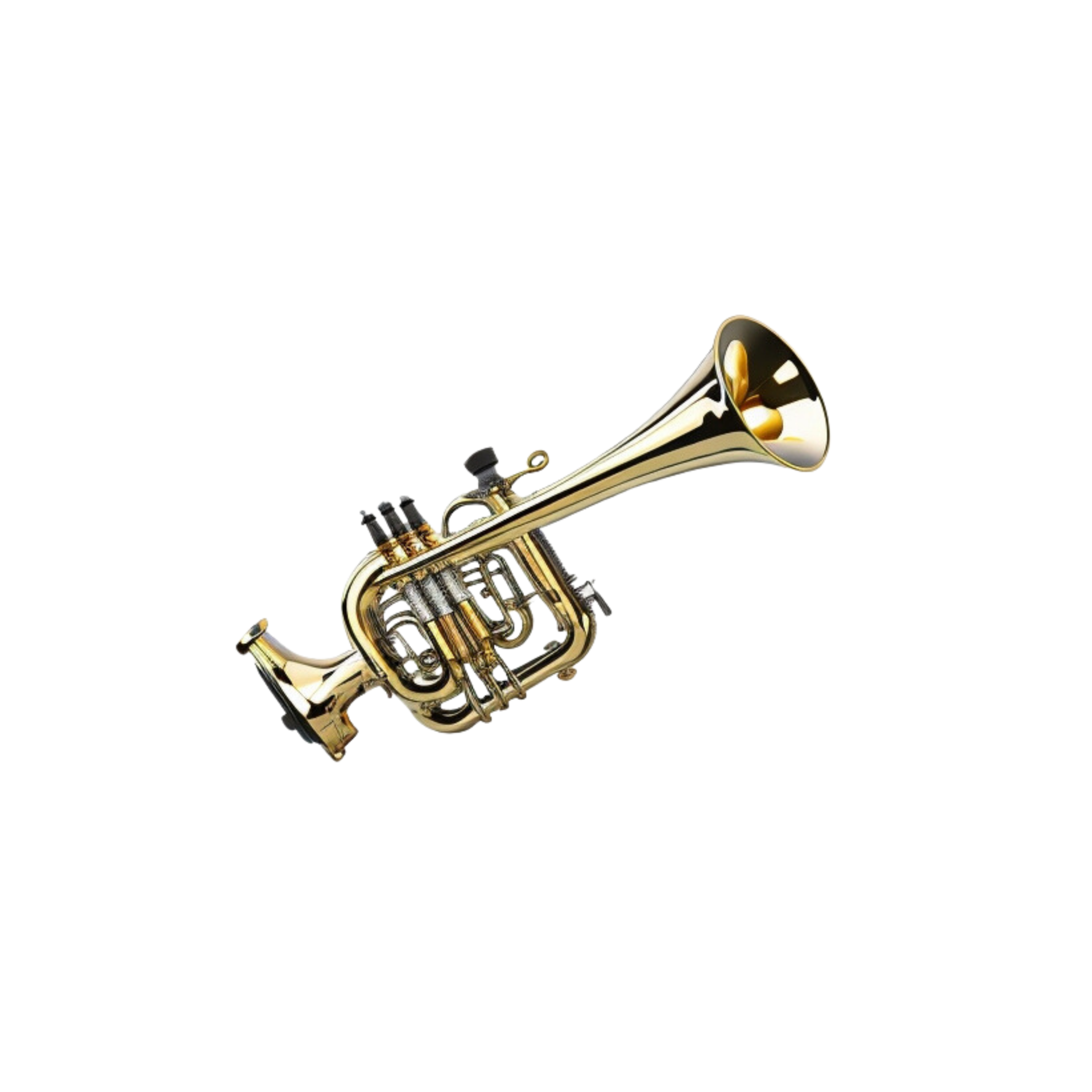 Trumpet Musical instrument clipart on transparent background, Acoustic