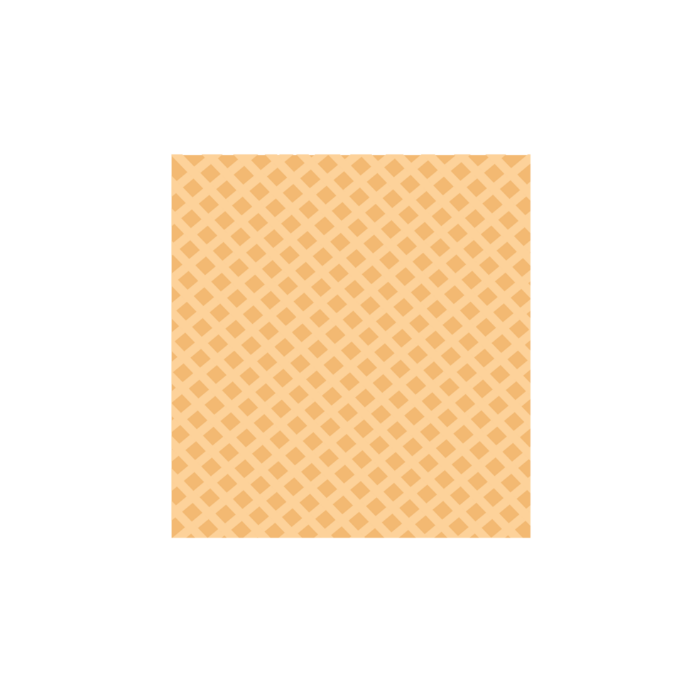 Minimalistic Isolated Waffle dessert clipart illustration png
