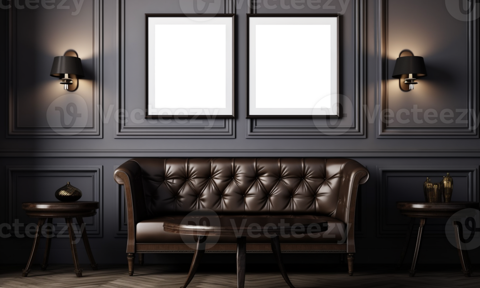 Revolutionize your decor with AI generated double picture frames. png