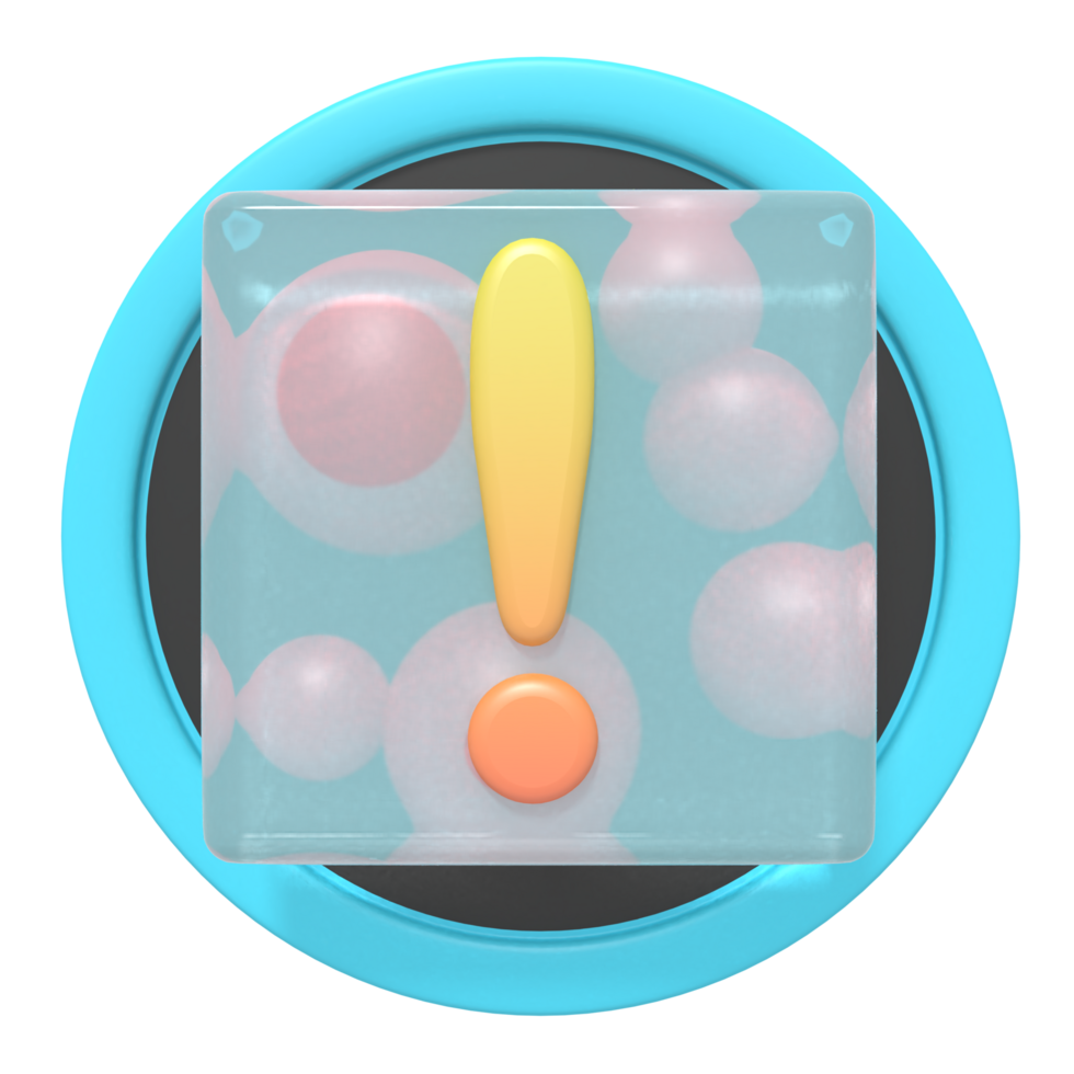 Reminder button of 3d icon png