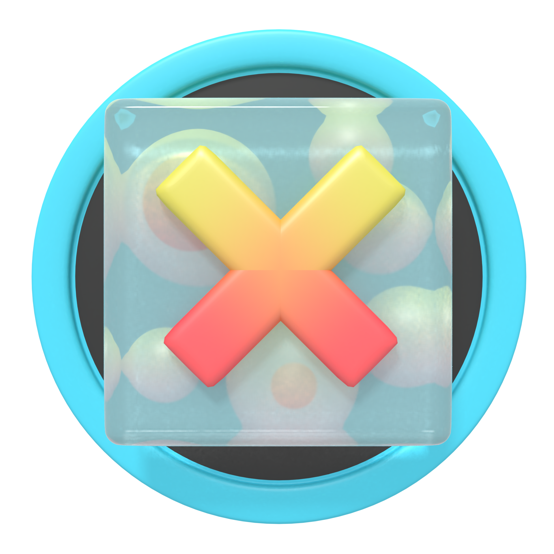 Delete button of 3d icon 26845141 PNG