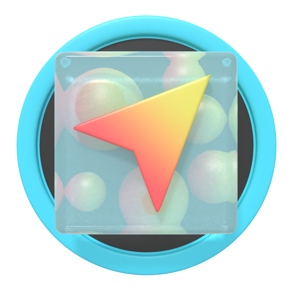 Sent button of 3d icon png