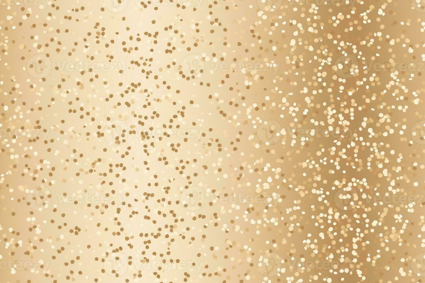 Seamless pattern with golden glitter, sequins. Applicable for wrapping paper, print. Background with shiny sparkles, particles. Repeatable texture. Celebration, festive, event. Generative AI. photo