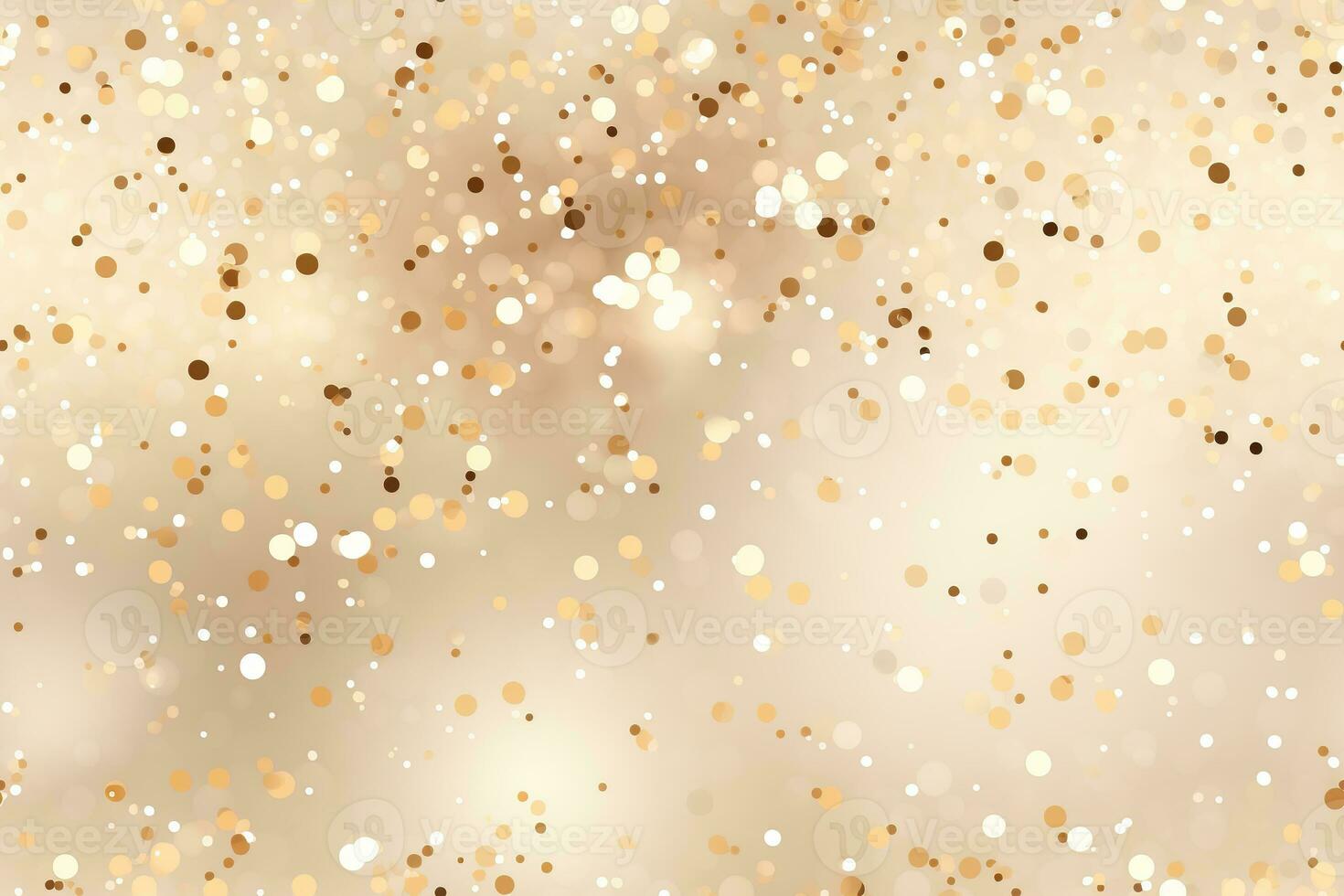 Seamless pattern with golden glitter, sequins. Applicable for wrapping paper, print. Background with shiny sparkles, particles. Repeatable texture. Celebration, festive, event. Generative AI. photo