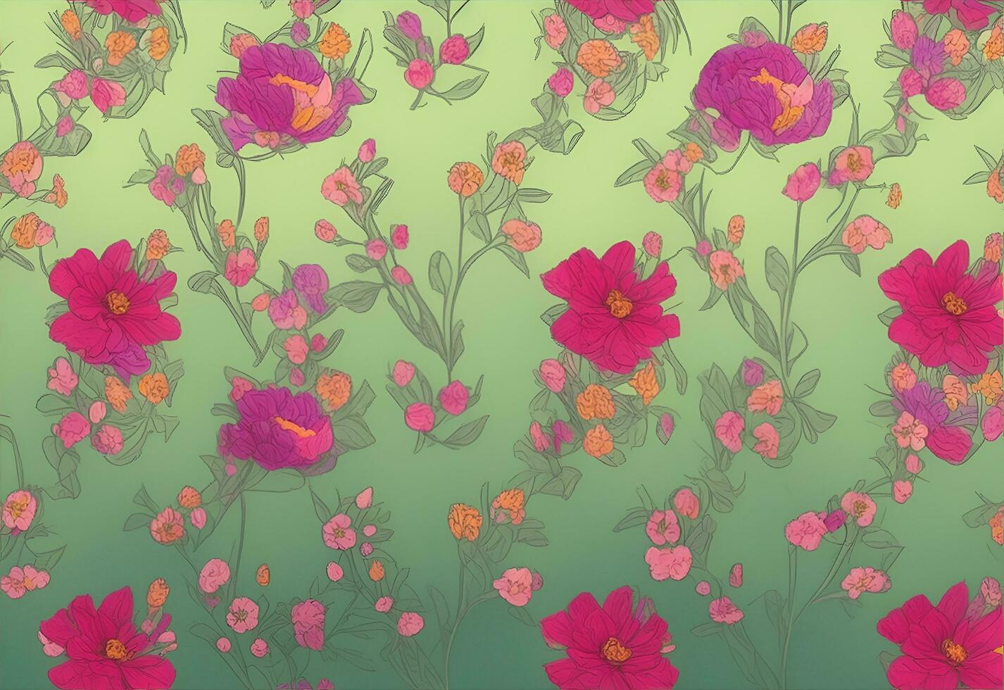 Seamless floral pattern. Design for wallpaper, wrapping paper, background, fabric. photo