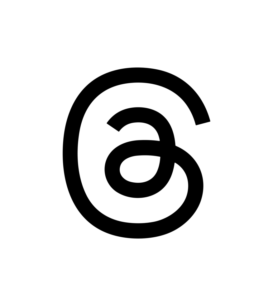 Threads social media logo icon png