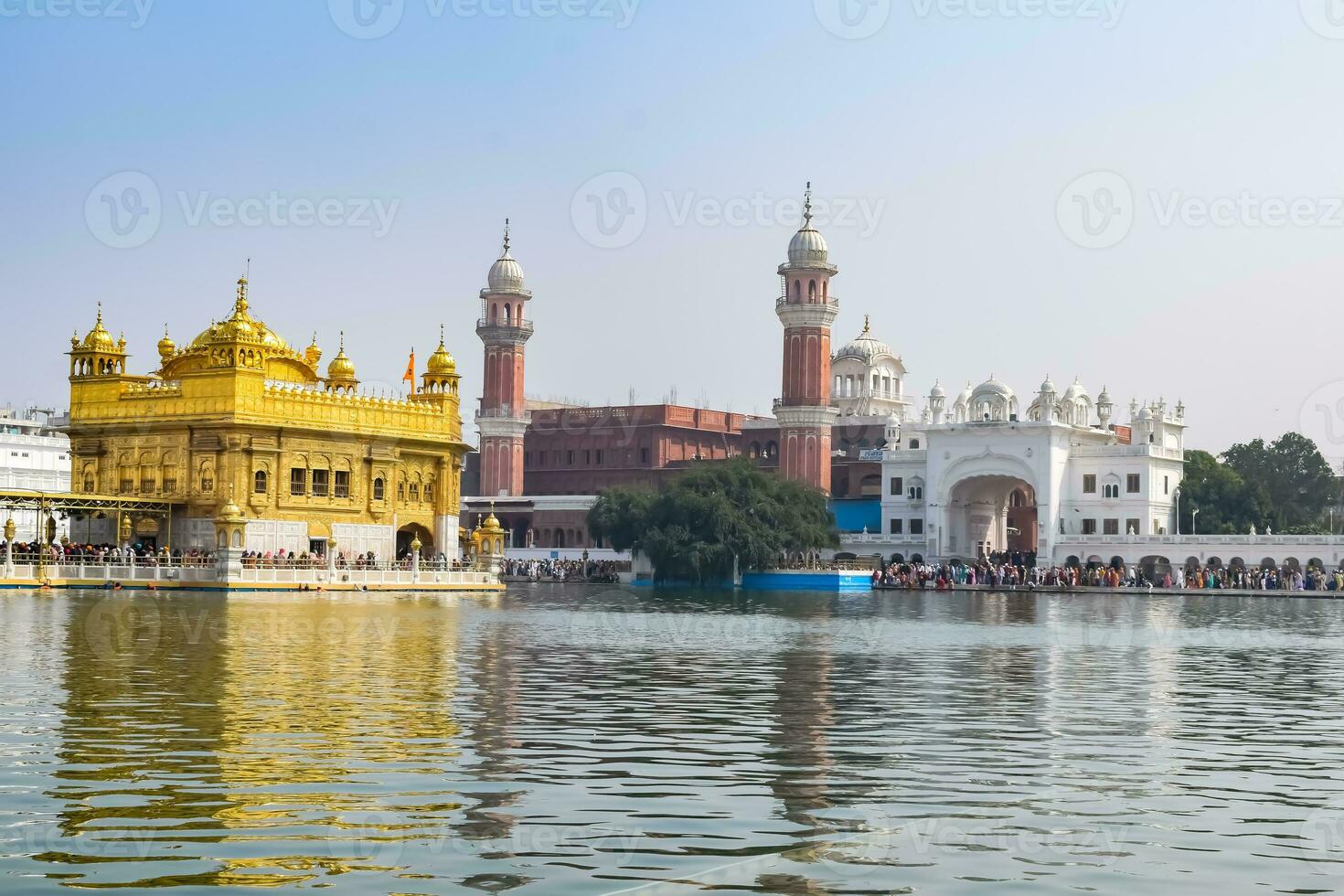 Beautiful view of Golden Temple - Harmandir Sahib in Amritsar, Punjab, India, Famous indian sikh landmark, Golden Temple, the main sanctuary of Sikhs in Amritsar, India photo