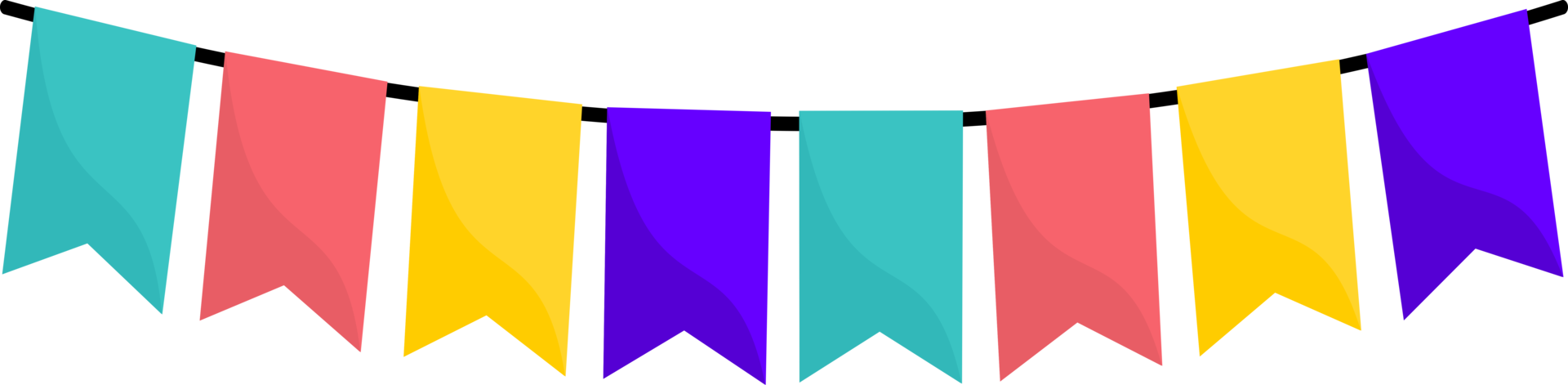 Bunting for decoration of invitations, greeting cards etc png