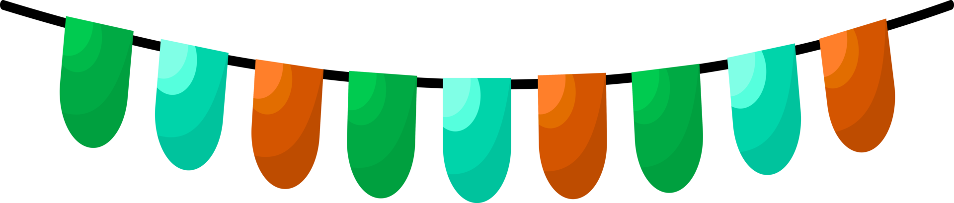 Bunting for decoration of invitations, greeting cards etc png