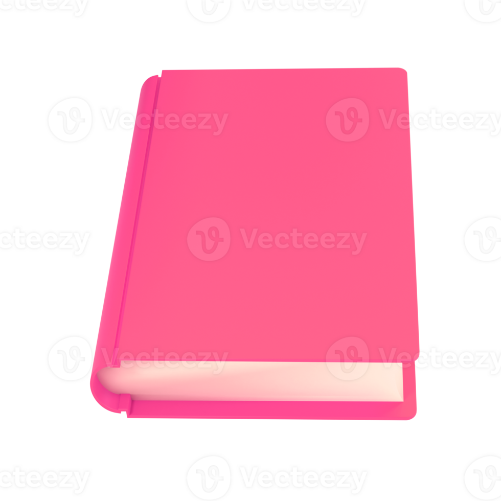3d red cute empty notepad book stationery for school isolated transparent png. Simple render illustration. Design element for posters, banners, calendar png