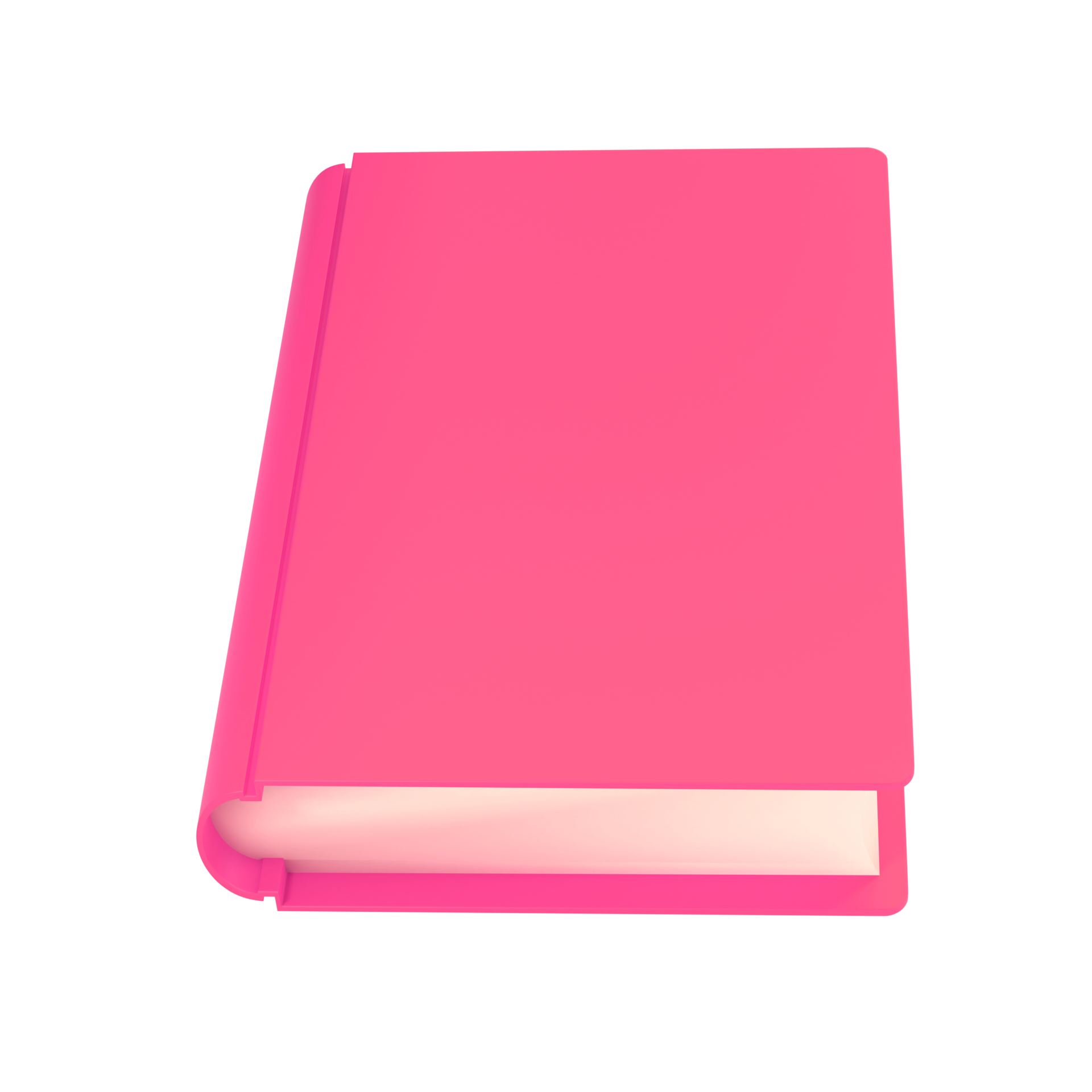 3d red cute empty notepad book stationery for school isolated