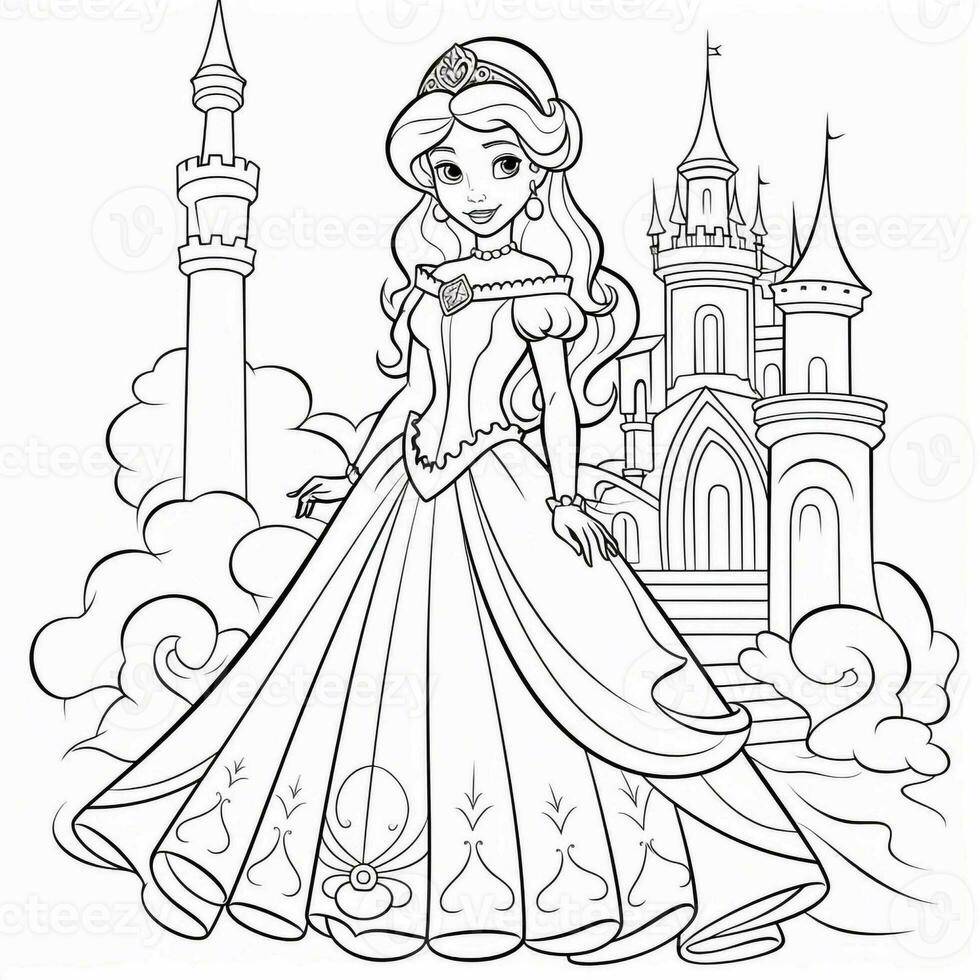 Princess Coloring Page photo