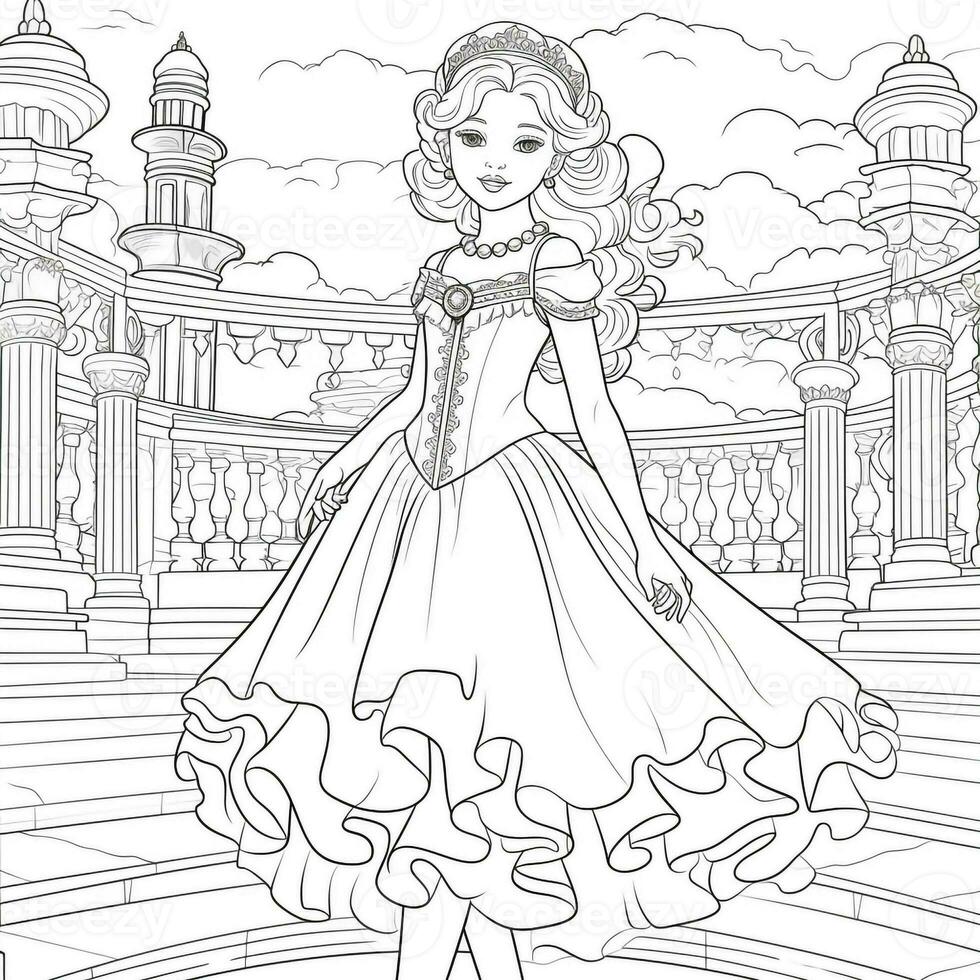 Princess Coloring Page photo