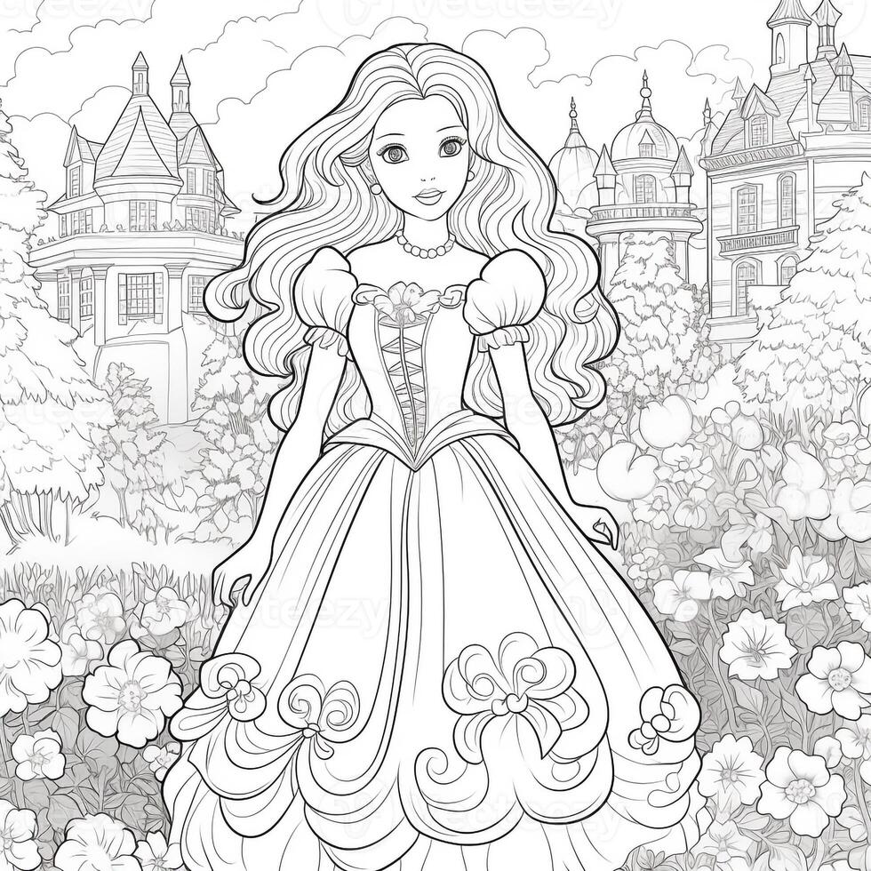 Princess Coloring Page photo