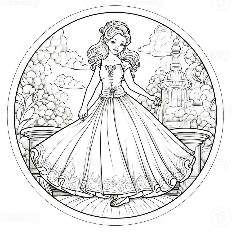 Princess Coloring Page photo