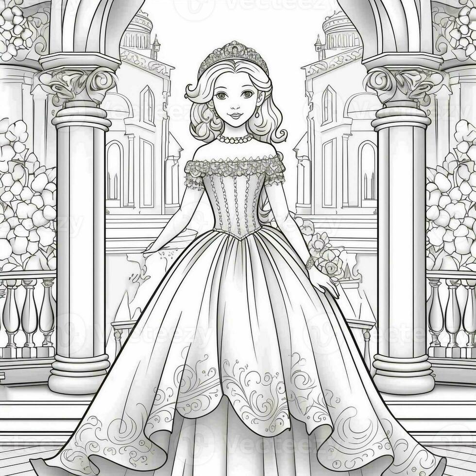 Princess Coloring Page photo