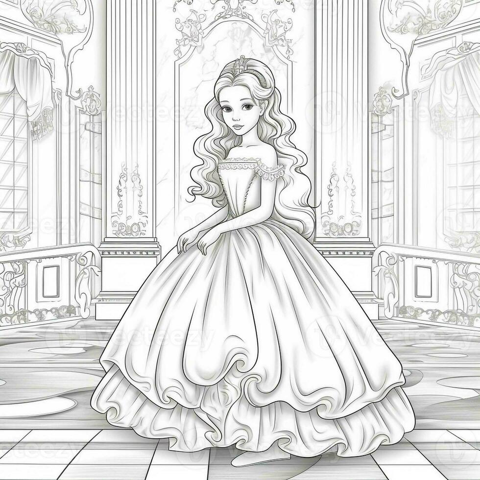 Princess Coloring Page photo