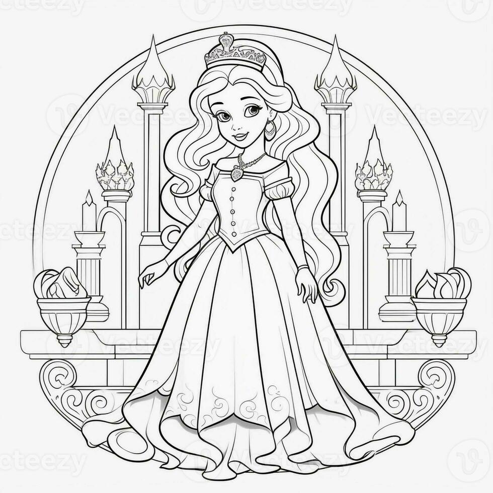 Princess Coloring Page photo