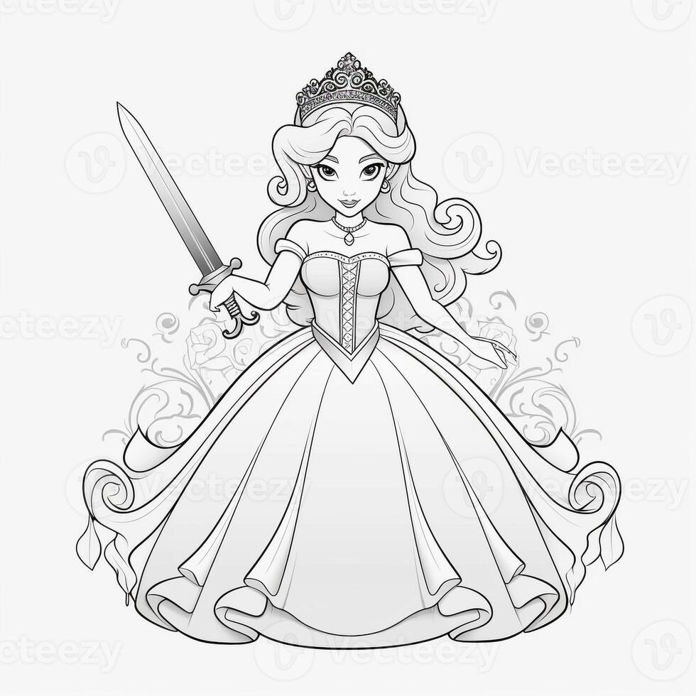 Princess Coloring Page photo