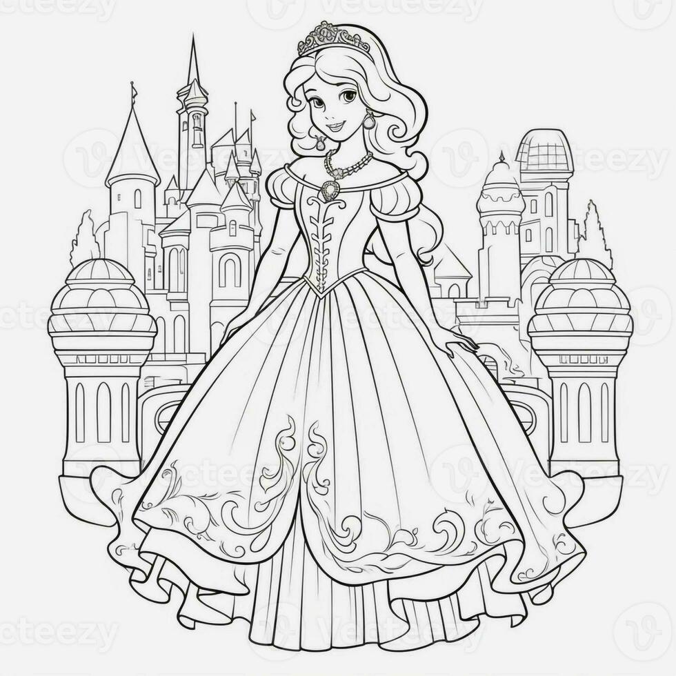 Princess Coloring Page photo