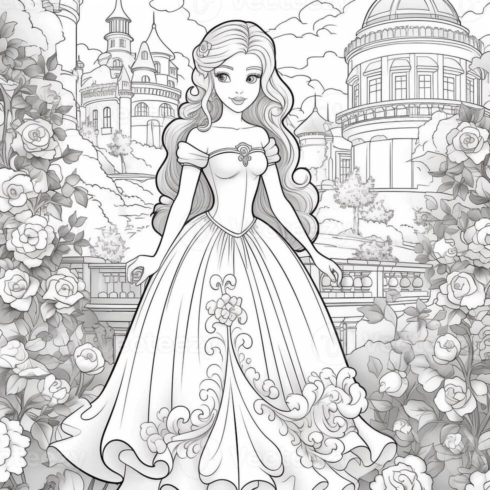 Princess Coloring Page photo